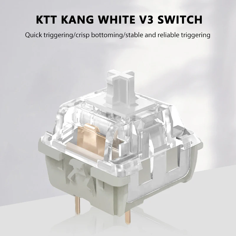 GMKFans KTT Kang White V3 Switches for DIY Mechanical Keyboard Linear Switch 3Pins Custom Cherry Gaming Accessories MX Switch