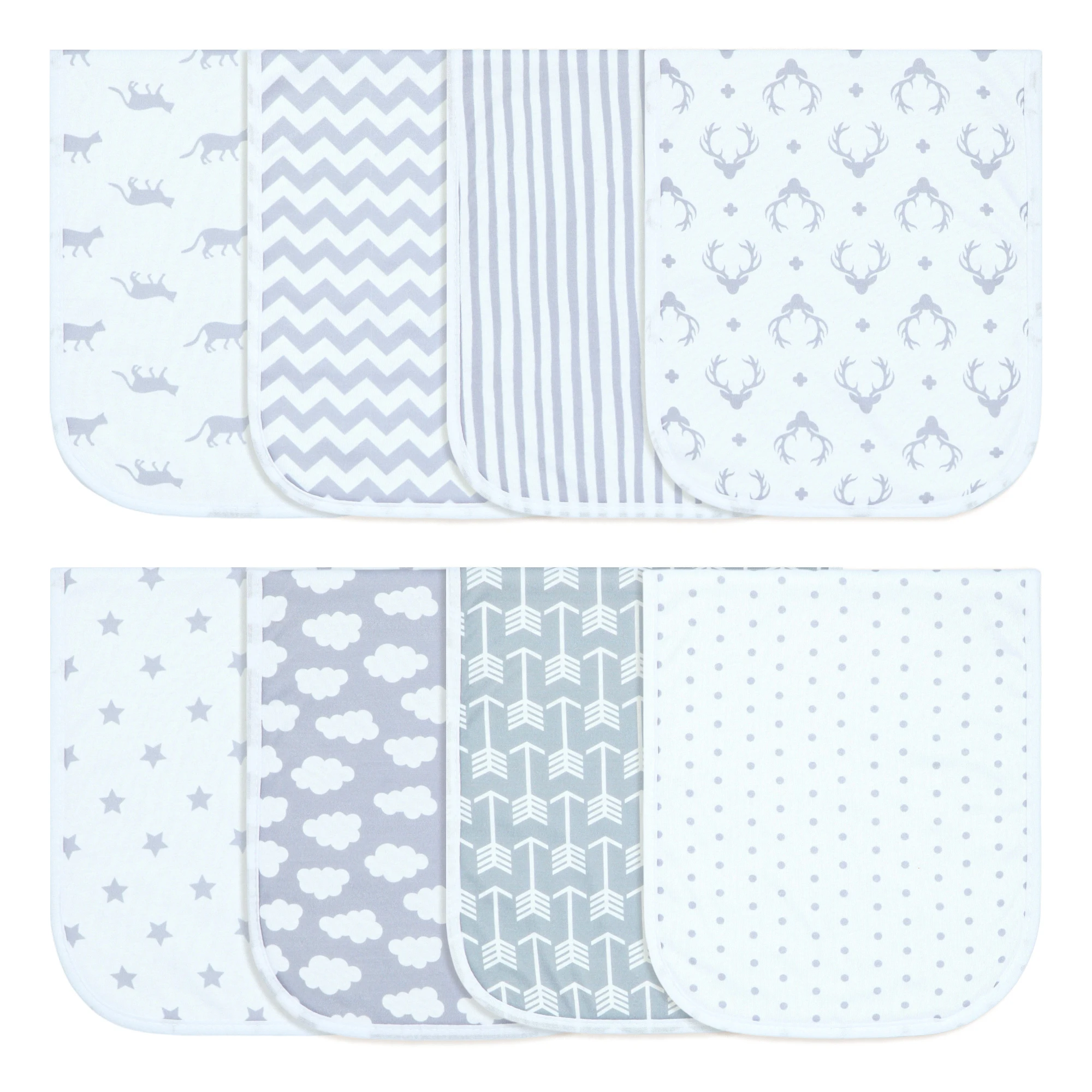 

Пеленки для выгузывания младенцев - набор из 8 мягких хлопковых впитывающих салфеток для выделения молока и срыгивания - салфетки для выгузывания для новорожденных мальчиков и девочек