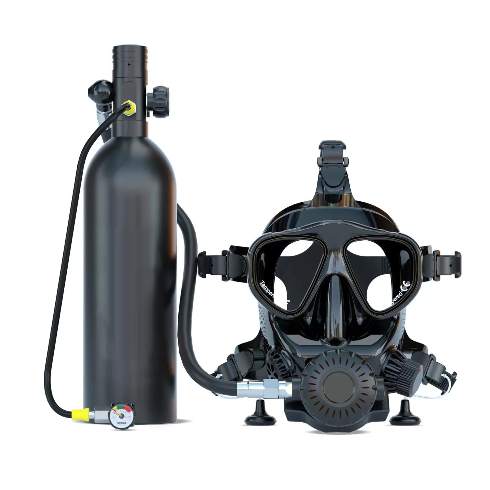 2L portable lung tank for diving lung tank diving air tank with diving mask