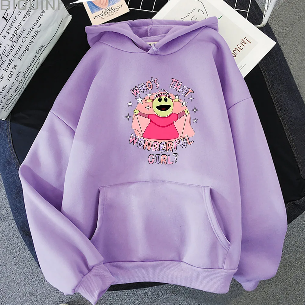 Nanalan Wonderful Girl Painting Men's Women's Hooded Sweatshirt Couples Trendy Clothes Casual Round Neck Long Sleeve Y2k Hoodies