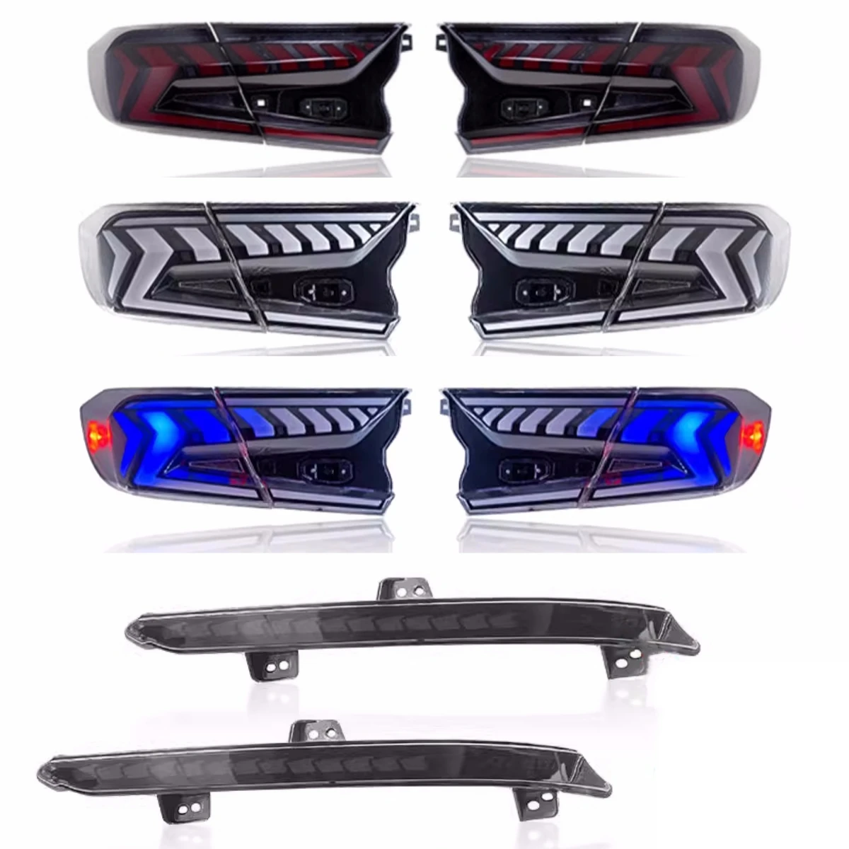 

Pair LED Tail light Rear Bumper light for Honda Accord 10th 18-22 modified Brake Backup Turn Signal Assembly Car Accessories