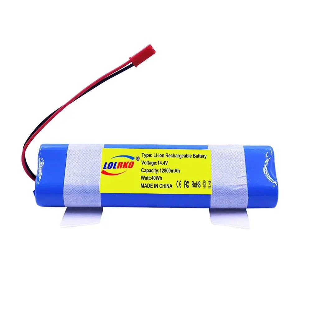 Substituição da bateria original para iRobot, iLife V3s Pro, V50, V5s Pro, V8s, X750, Zaco V3, V40, V5s Pro, V5x, 14.4V, 14.8V, 12800mAh, 18650