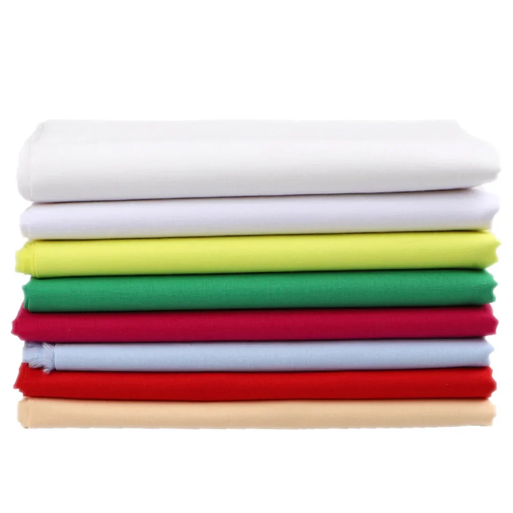 1m 100% Cotton Fabric for Lining Clothes Dresses By The Meters White Jersey Diy Fabric Top Soft Quilting Fabrics