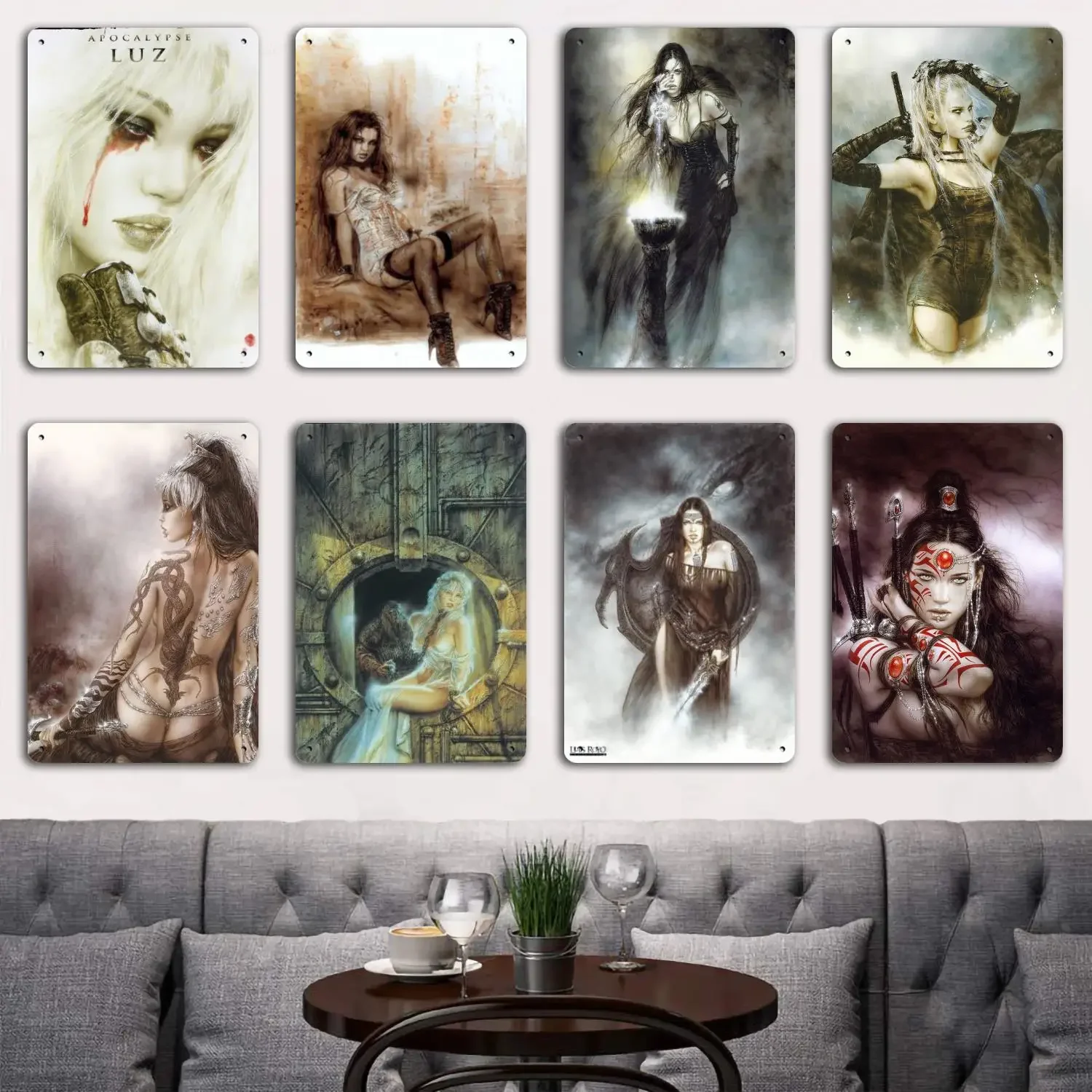 luis royo poster Tin Metal Plaques and Signs Wall Decor, Captain Poster, Vintage Decor, Bar, Pub, Club, Wall Decoration