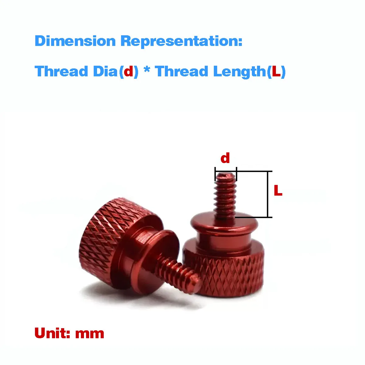 Aluminum Hand Screw/Computer Case Graphics Card Fixing Bolt M3M4M5