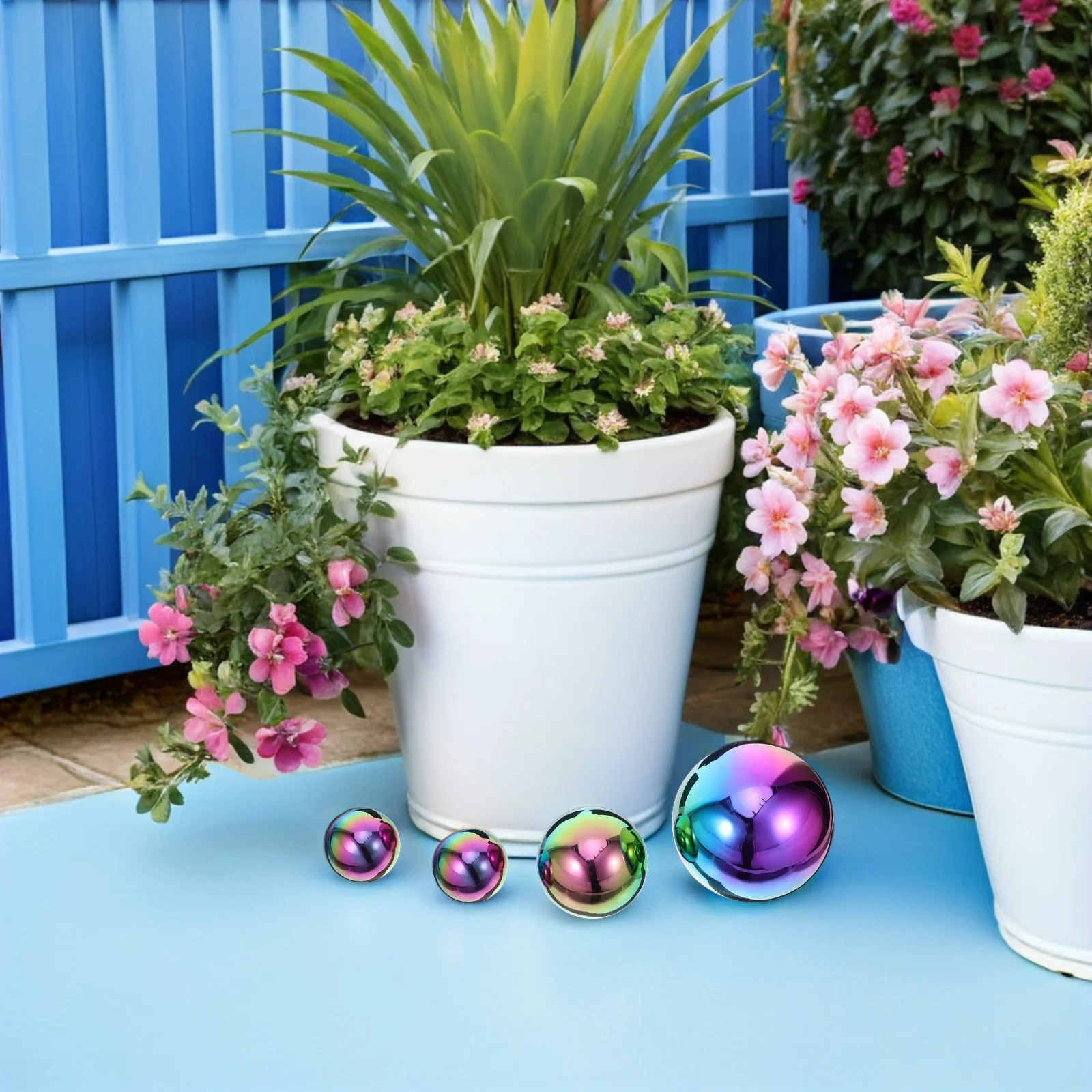 

6Pcs Stainless Steel Mirror Globe Hollow Gazing Balls Outdoor Reflective Garden Sphere Decorative Globe Ornament