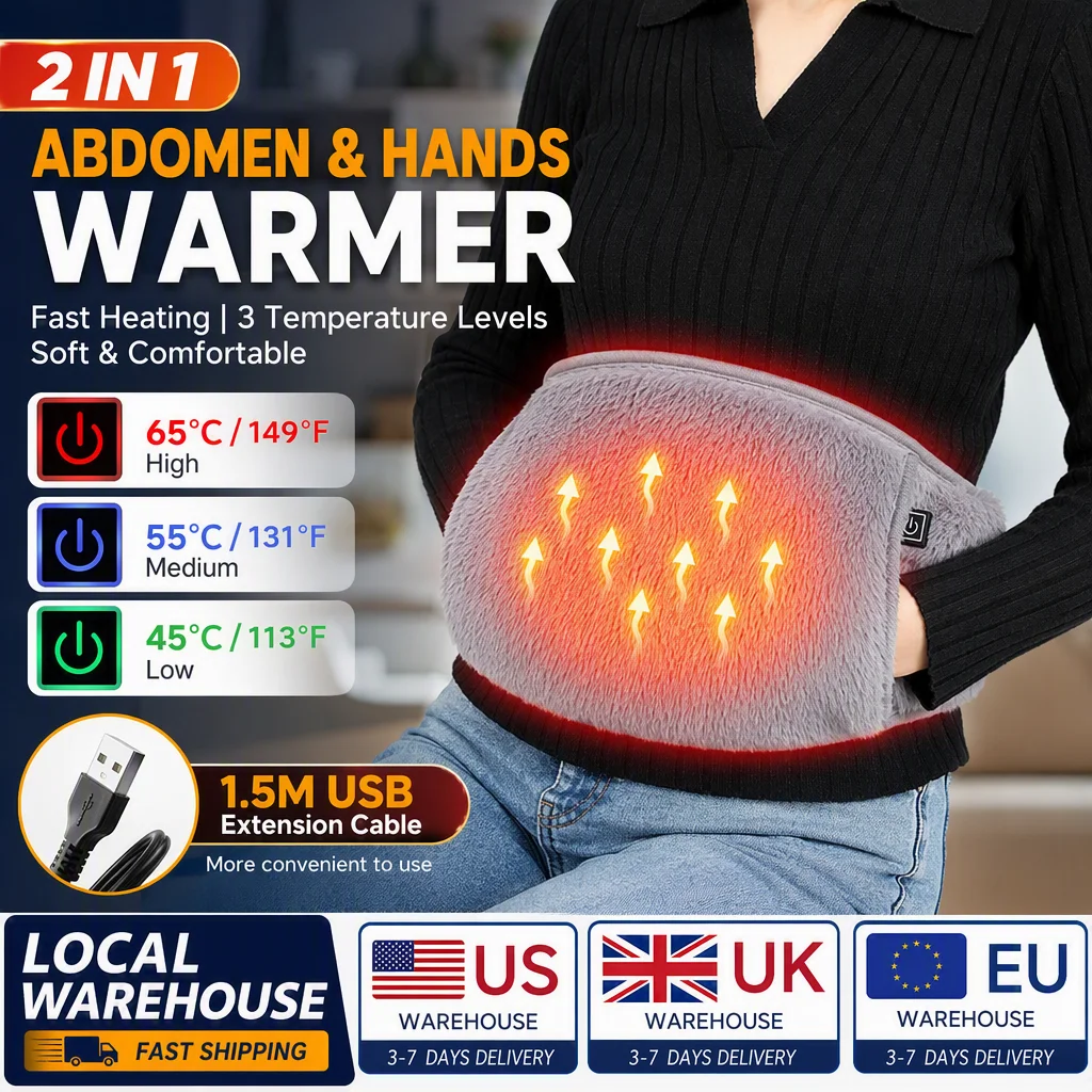 Hand Warmer Electric - Elektrische verwarmingsriem, handwarmer, winterverwarmer, buikwarmer, warme