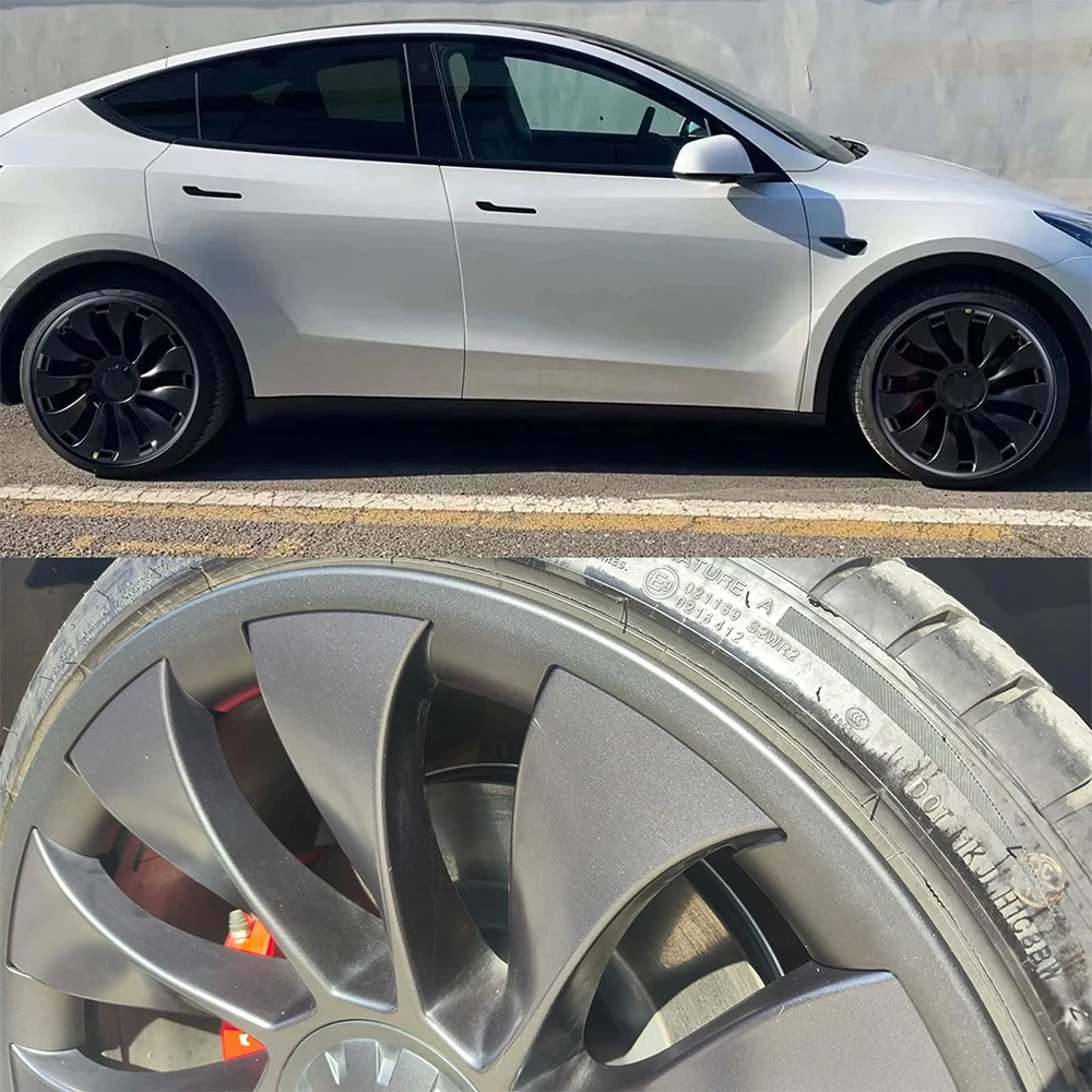 21 بوصة غطاء محور التوربينات غطاء الاطارات حافة التصحيح ل نموذج Y 2021-2023 حماة ABS حافة حامي 2024 اكسسوارات