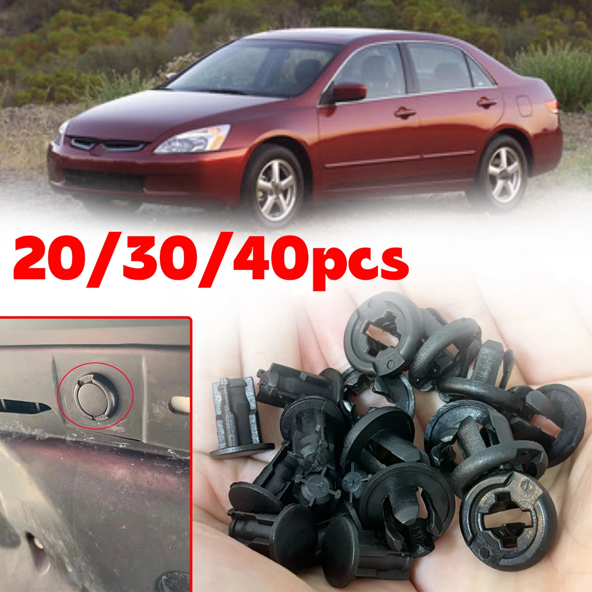 

For Honda Accord 2003-2015 Civic FR-V Jazz Fit CR-Z Bumper Grille Engine Tray Body Trim Panel Clips Chassis Rivets PartFastener