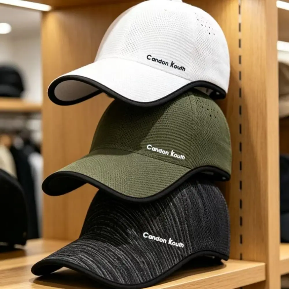 New Design Seamless Baseball Cap Packable Lightweight Outdoor Hat Polyester Quick Drying Visor Cap