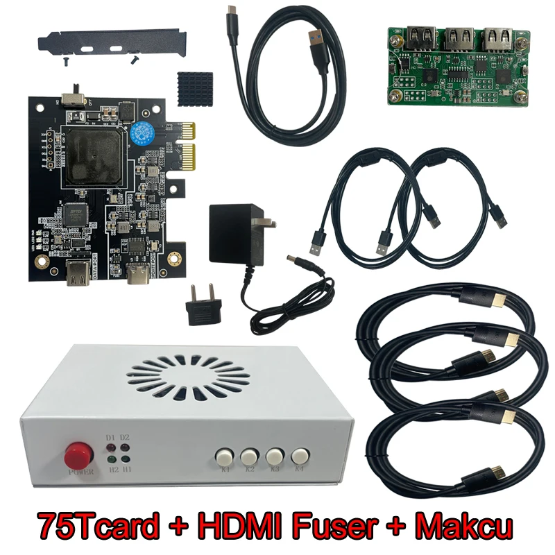 حزمة DMA FPGA DMA غطاء لوحة 75T + 6Th جهاز الانصهار HDMI Fuser + مجموعة أدوات Macku DMA