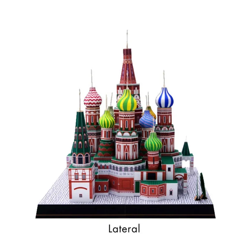 Rússia catedral de são basílio 3d modelo de papel casa papercraft diy arte origami construção adolescentes adultos brinquedos artesanais artesanais QD-153