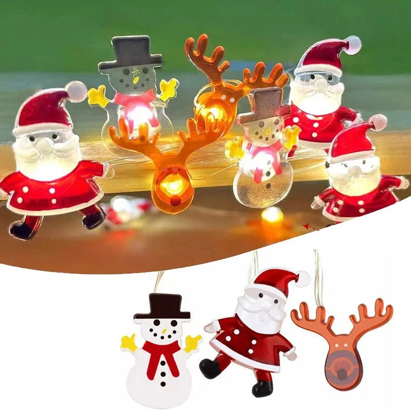 1 متر 10 المصابيح عيد الميلاد سلسلة أضواء ديكور معلقة ضوء السنة الجديدة عطلة المنزل عيد الميلاد نافيداد عطلة عيد الميلاد قلادة قطرة Omaments #5