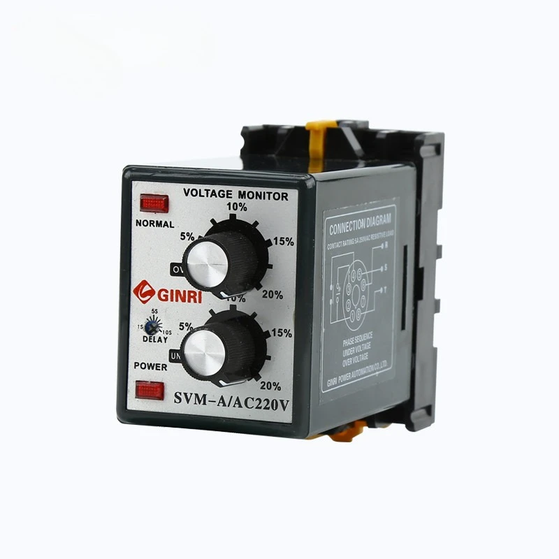 SVM-A Adjustable Single-phase Over-voltage and Under-voltage Protector/single-phase Power Supply Monitoring Relay