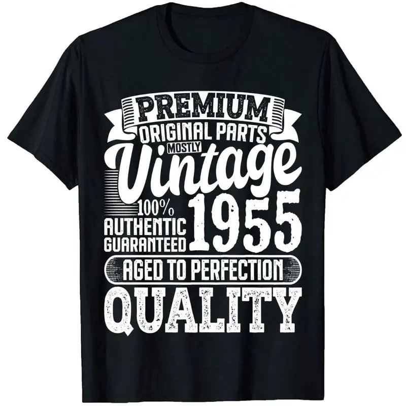 Camiseta de 70 cumpleaños 2025, piezas originales Premium Vintage 1955 envejecido a la perfección, Ideas de regalos para setenta años, By72