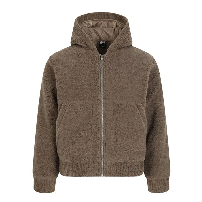 

Winter Warm Fuzzy Fluffy Jacket Coats Vintage Warm Streetwear Outwear Parka For Male Thermal
