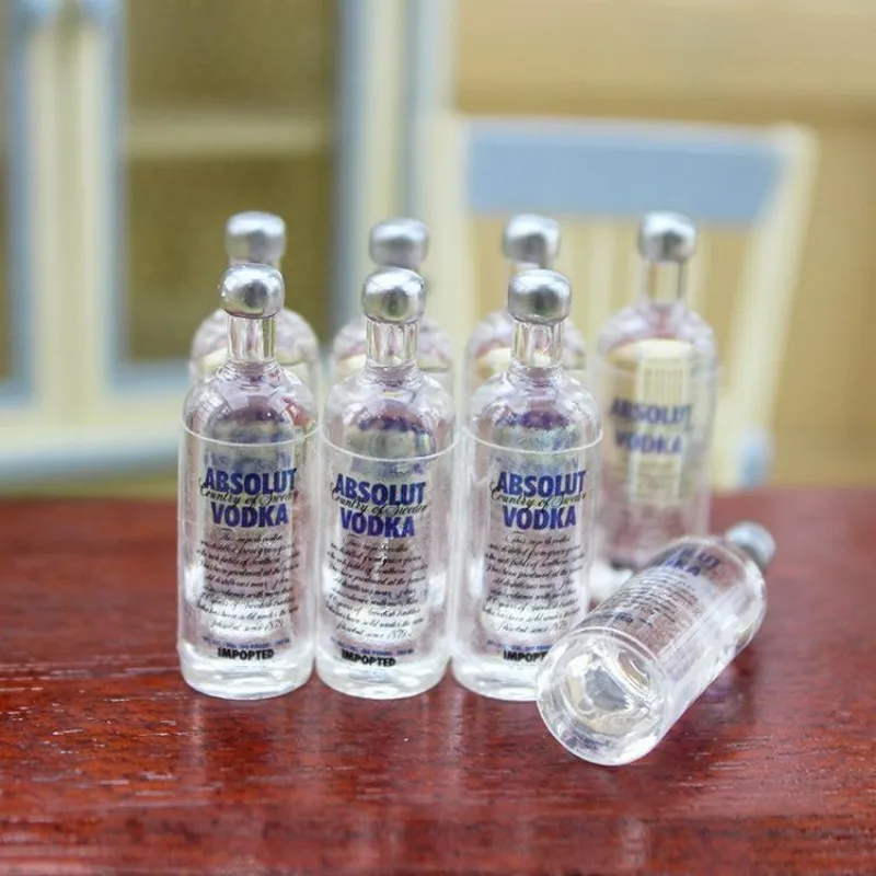 

1/12 Dollhouse Miniature Bar Vodka Bottle Wine Glass Mini Drinks Toy For Ob11 Bjd Decoration Doll House Accessories