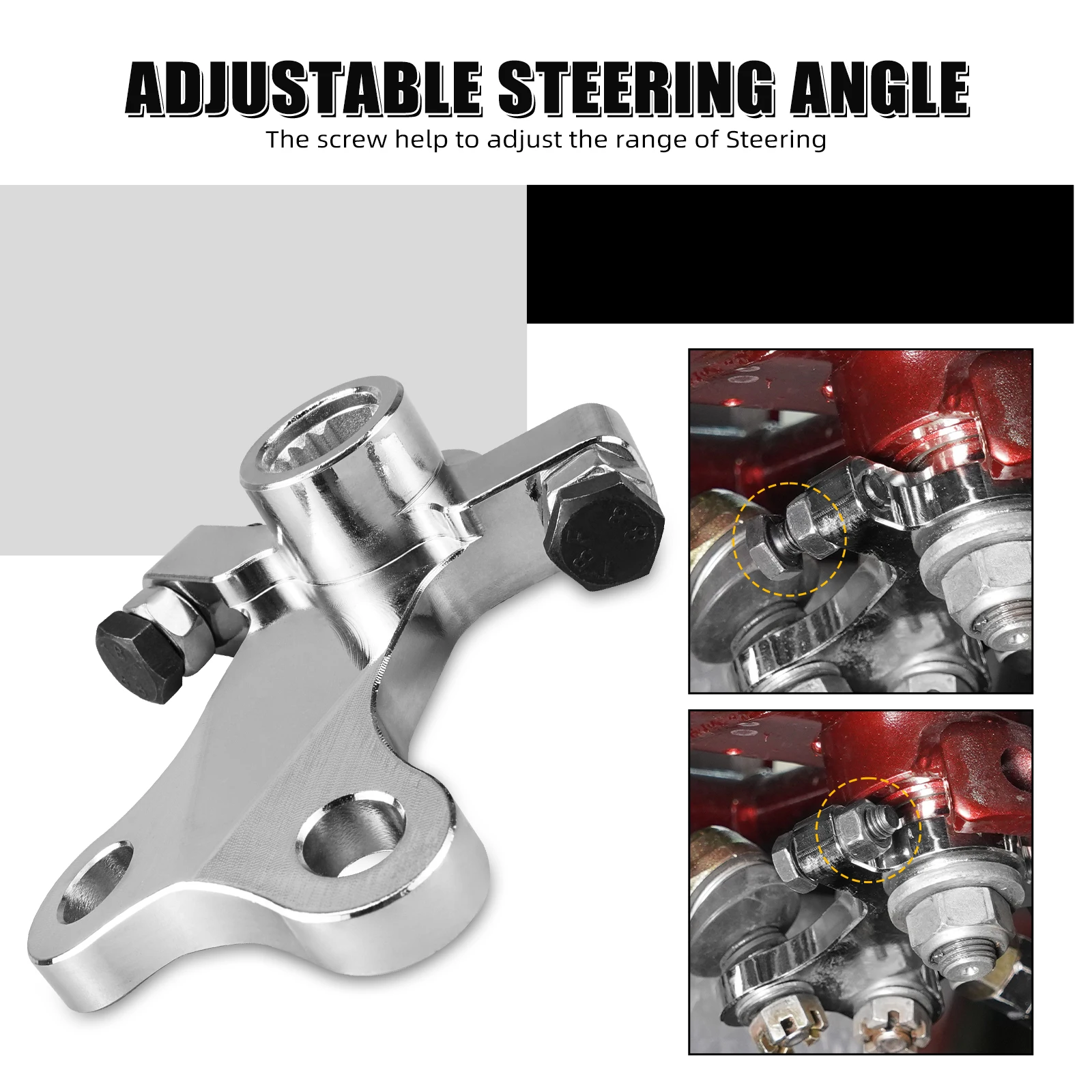 NICECNC Raptor 700 Steering Stem Pitman Arm For Yamaha Raptor 700R 700 ATV 2013-2024 10mm Extended 1PE-F3816-00-00 Rustproof