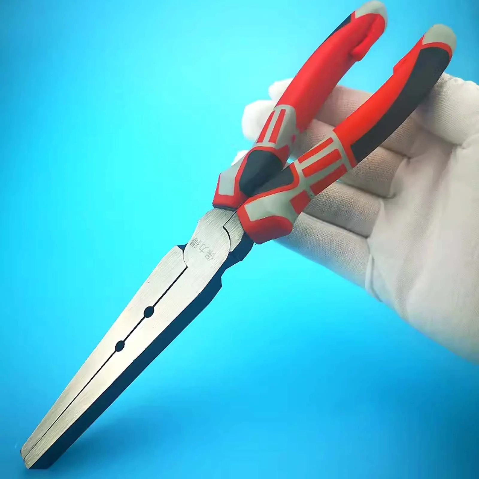 Welding Auxiliary Folding Pliers, Long Flat Nose Stainless Steel Metal Luminous Letter Bending Pliers