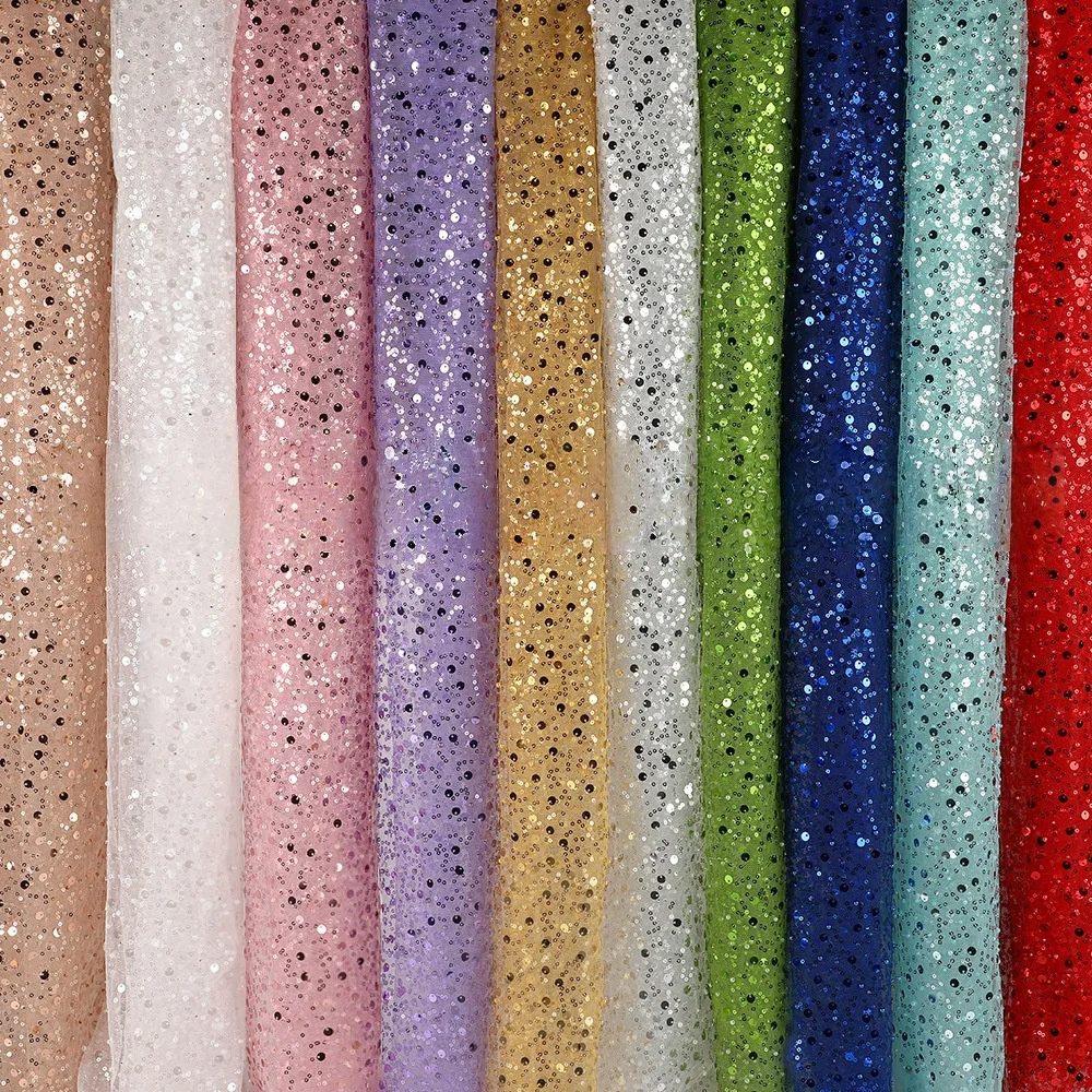 

40 Colors 3mm 5mmTulle Bridal Dress with Sequins Iridescent Embroidery Tube Beading Boning Cord Lace Trim Formal Wedding Gown