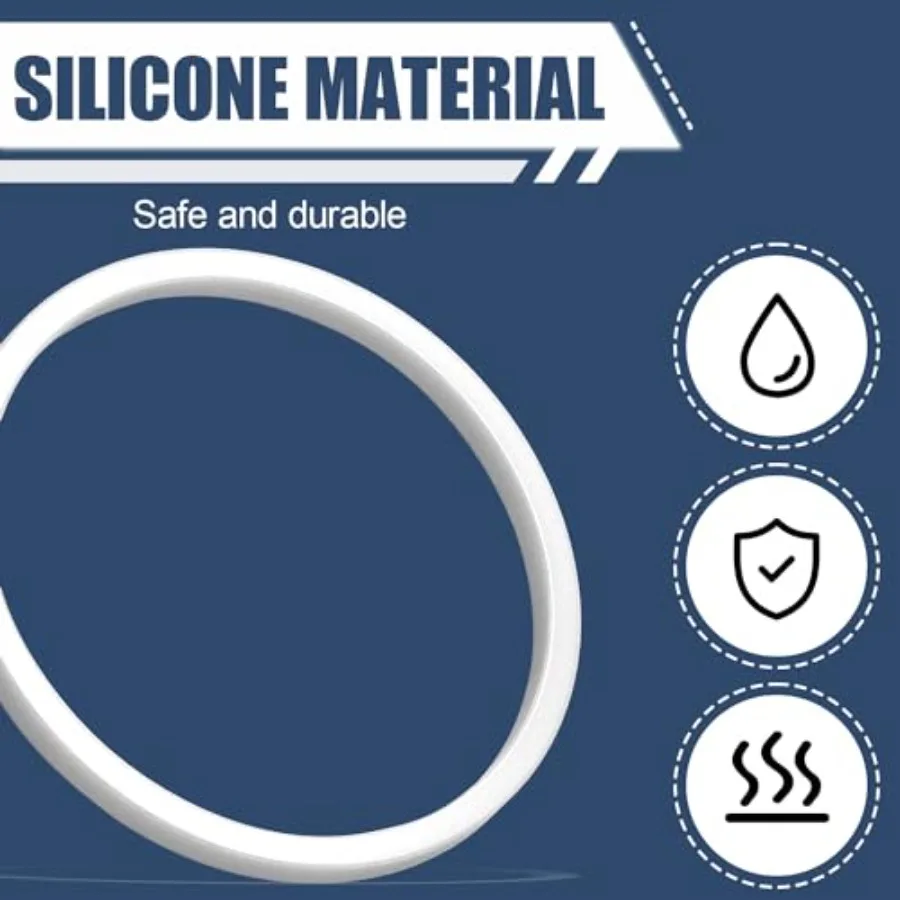 6 قطعة استبدال حشية السيليكون لزجاجات غطاء الوجه واسعة الفم 2 بوصة استبدال يا الدائري لغطاء 12 16 24 32 40 أونصة مع الملقط #4