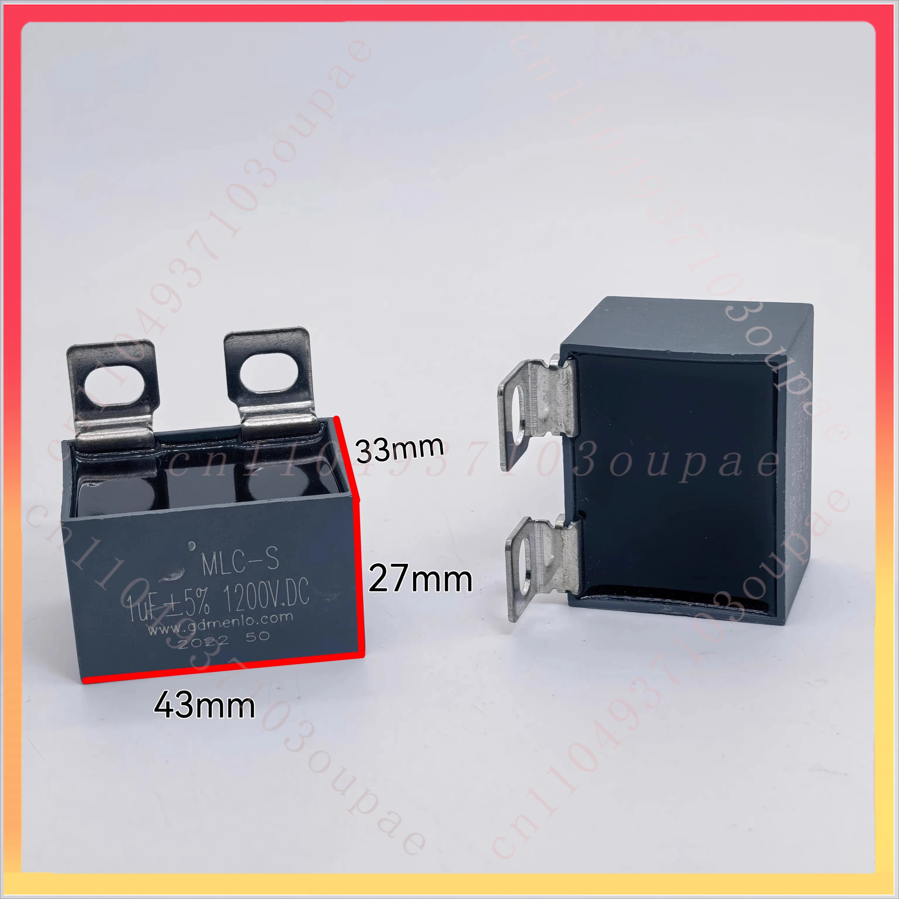 Brand New for Minglu MLC-S 1UF 1200V 105J High Frequency Absorption Non-Inductive for IGBT Film Inductor Capacitor 1PCS