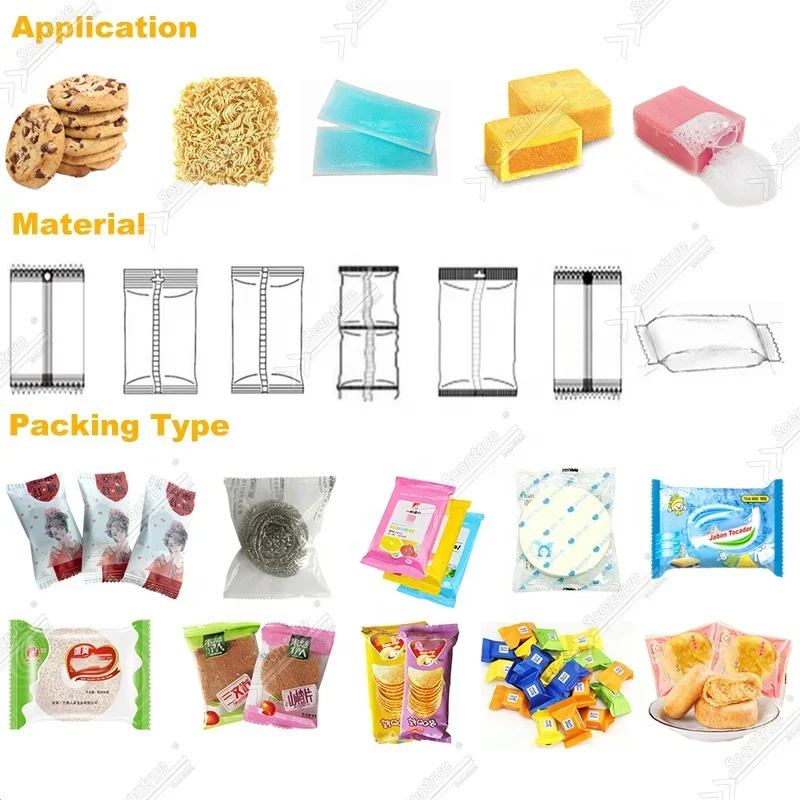 Automatic Horizontal Pack Candy Chocolate bar Flow Packaging Machine