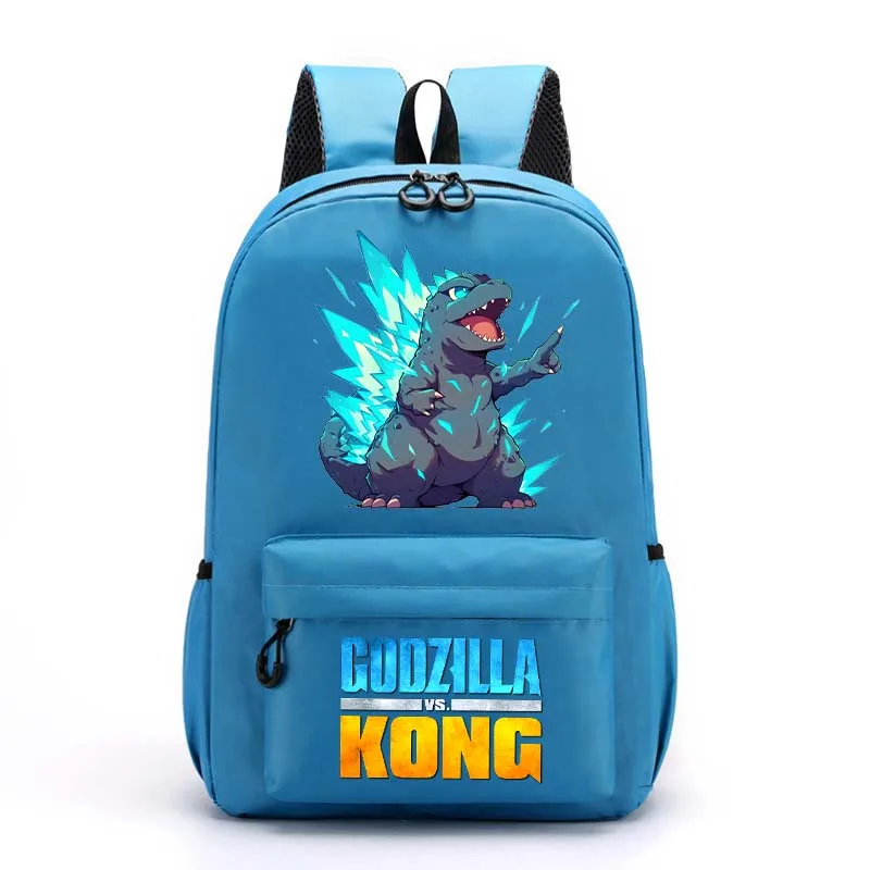 Godzilla Childrens Backpacks Anime Character Print Oxford Cloth Shoulder Bag  Cartoon Student Stationery Storage Pouch Hot Gifts view 6