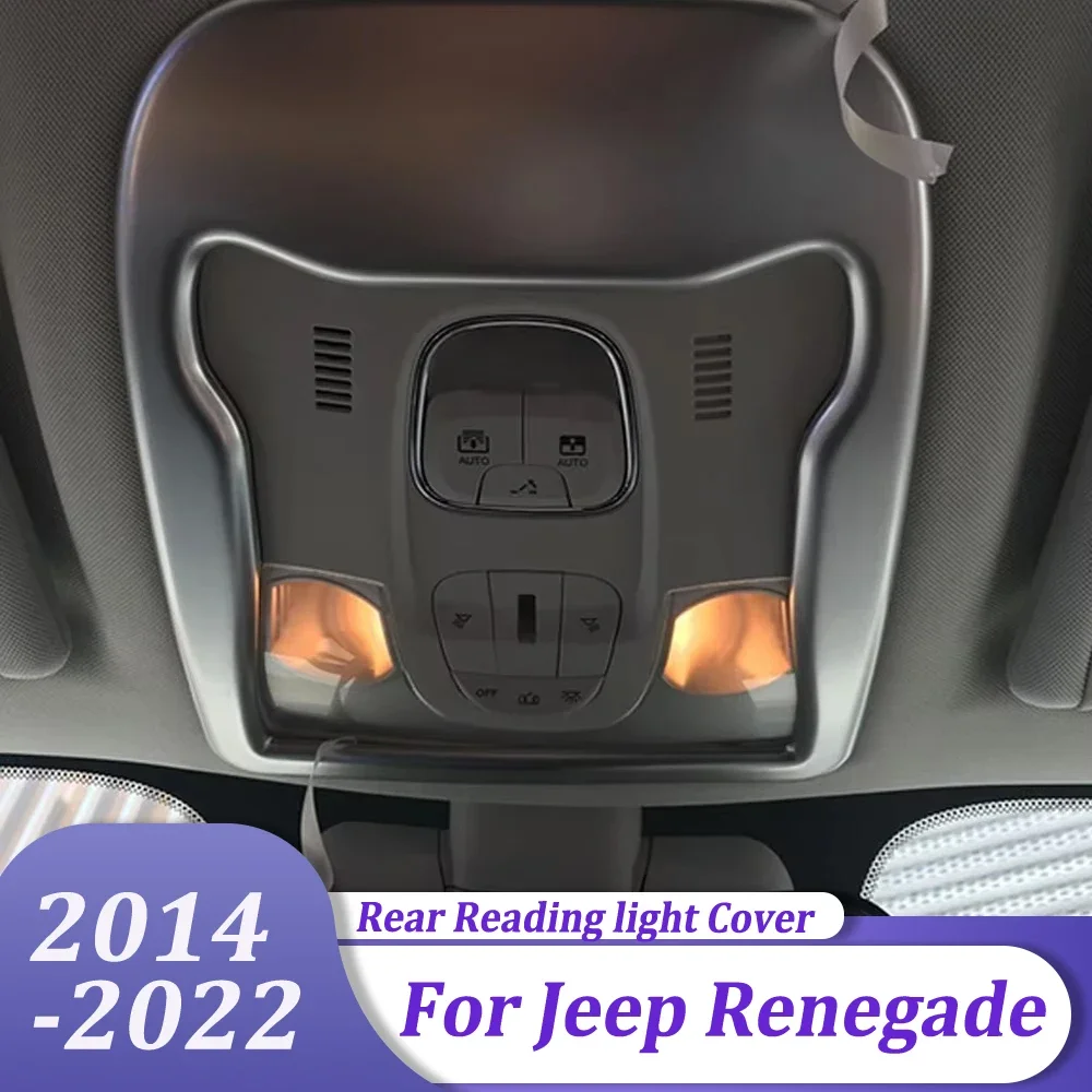 

Inner Roof Reading Light Lamp Trim Cover Sticker Car Styling Accessories For Jeep Renegade 2014 2015 2016 2017 2018-2022