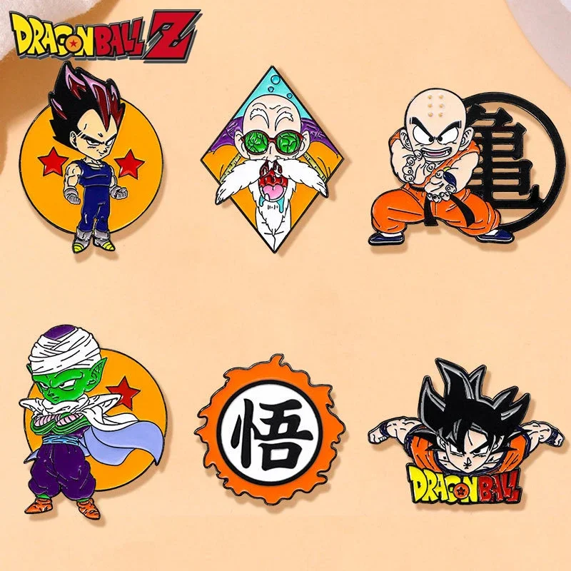 Anime Dragon Ball Z Goku Brooch Children Clothing Decorative Badge Men Cartoon Backpack Alloy Personality Badge Accessories