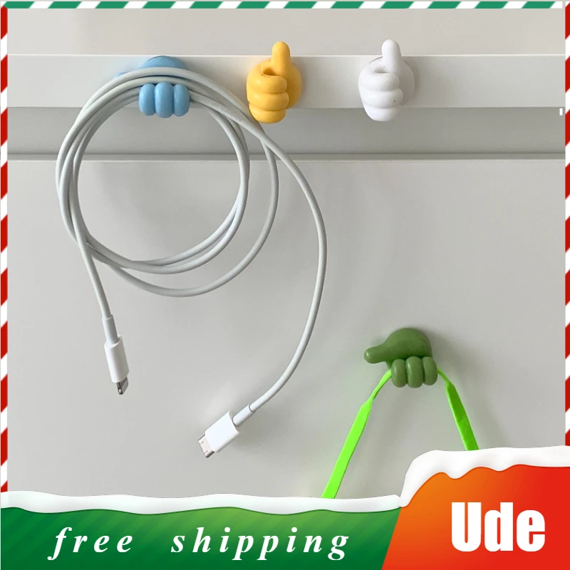 Thumb Data Cable Storage Creative Creative Products Multi-functional Punch-free Design Bathroom Bedroom Only Fixed Sticky Hook