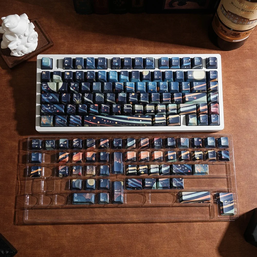 PBT Keycaps Dye-Sub Side-lighted LAS Profile 131 Keys Korean For Mechanical Keyboard Spanish Arabic French German Russian
