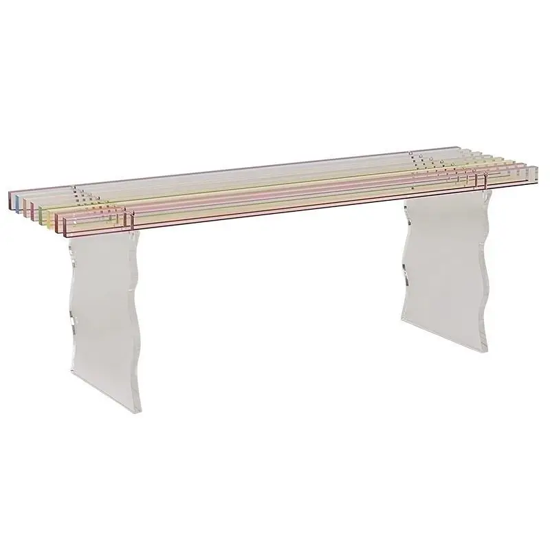 

Stool Rainbow Bench Nordic Acrylic Home Door Shoe Change Stool Creative Balcony