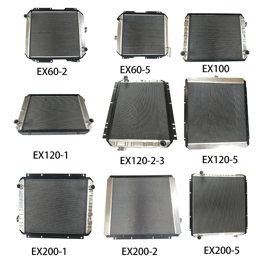 Radiador para Komatsu PC200-6 Núcleo del radiador 206-03-61411 2060361411 Sistema de enfriamiento del tanque de agua de aluminio Reemplazo del motor 6D102