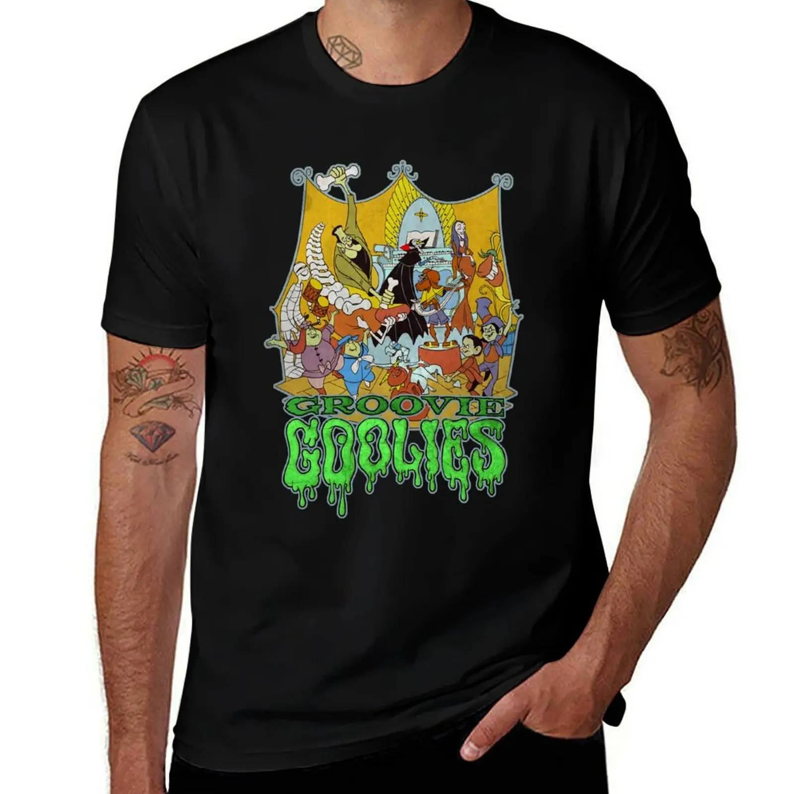 

Groovie Ghoulies 1970-71 Saturday Morning Cartoon Characters&x27; Band T-Shirt T-Shirt gifts for boyfriend t shirts for men