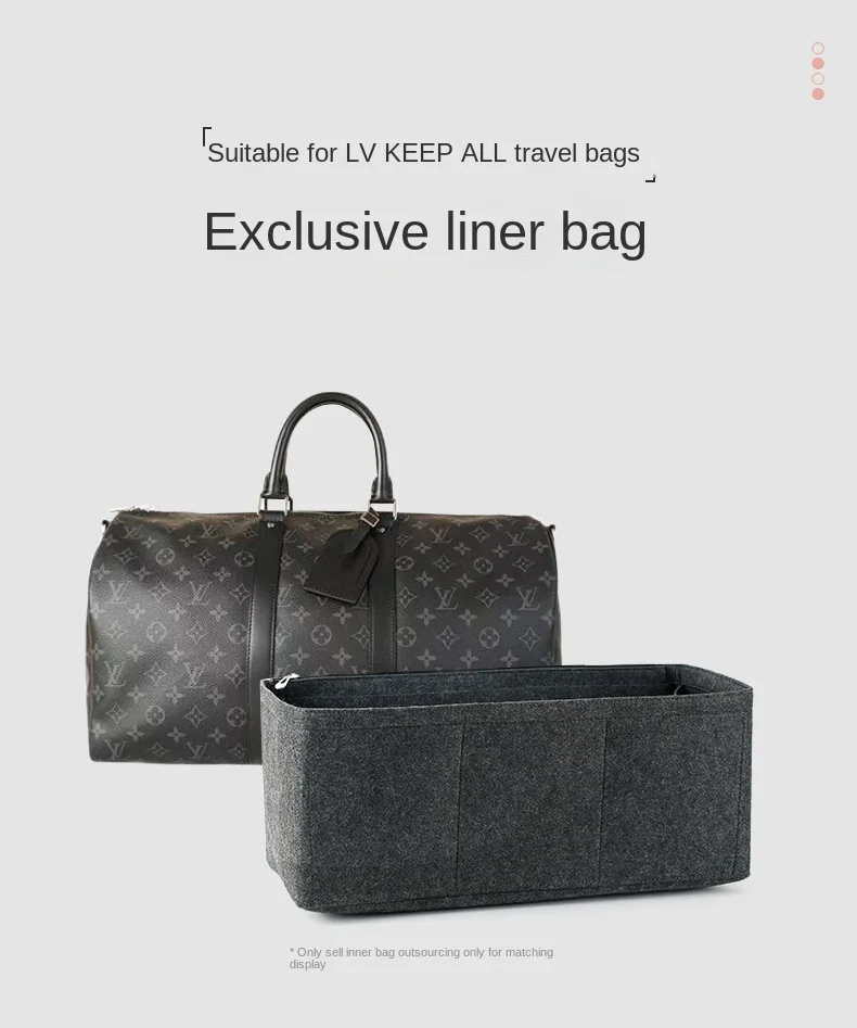 Insert Organizer Large Capacity Travel Bag Special liner Bag For Keepall 45 50 55 60 Travel Bag Pull Type lined Bag