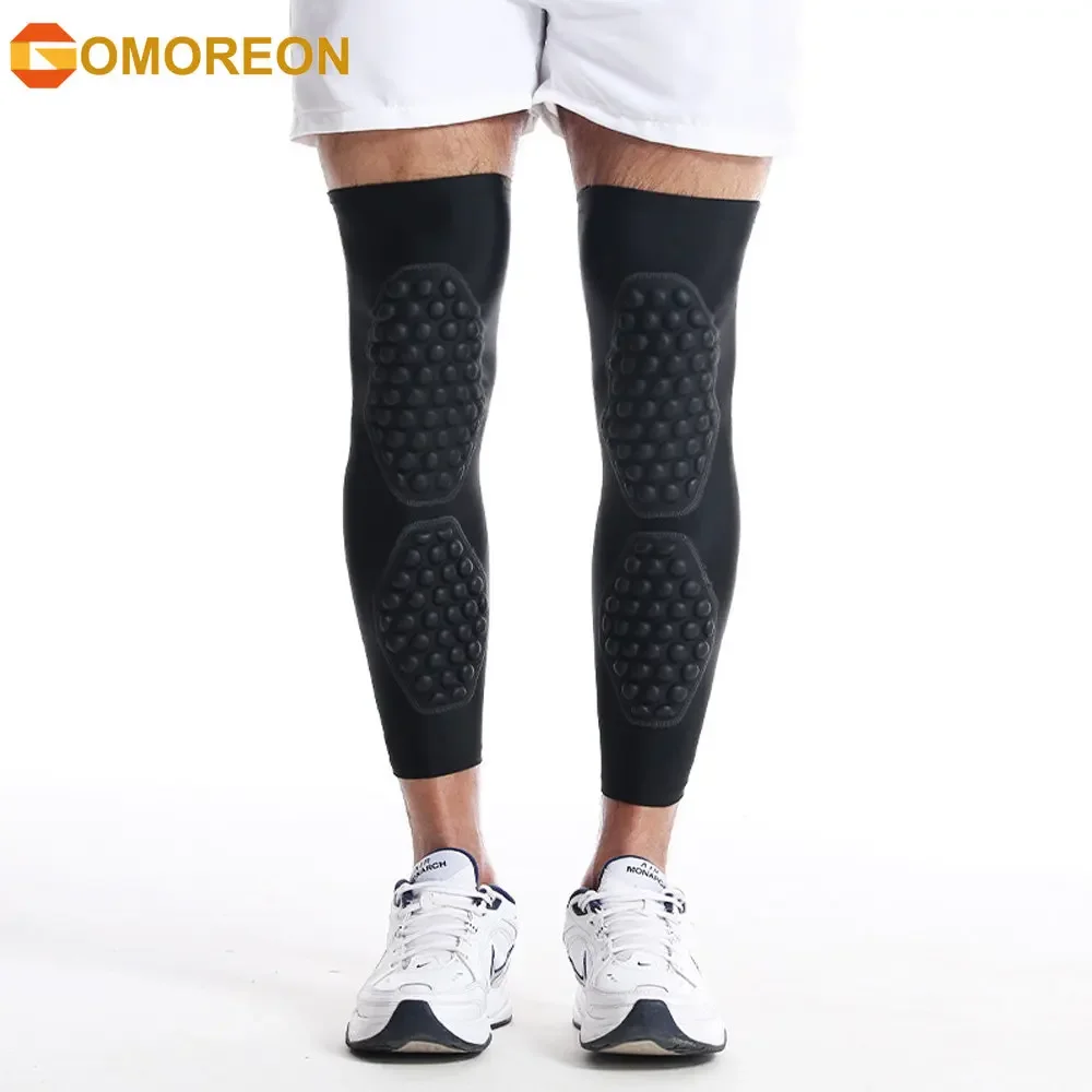 Knee Calf Padded Compression Leg Sleeve Thigh Sports Protective Gear Shin Brace Support for Football Basketball Volleyball