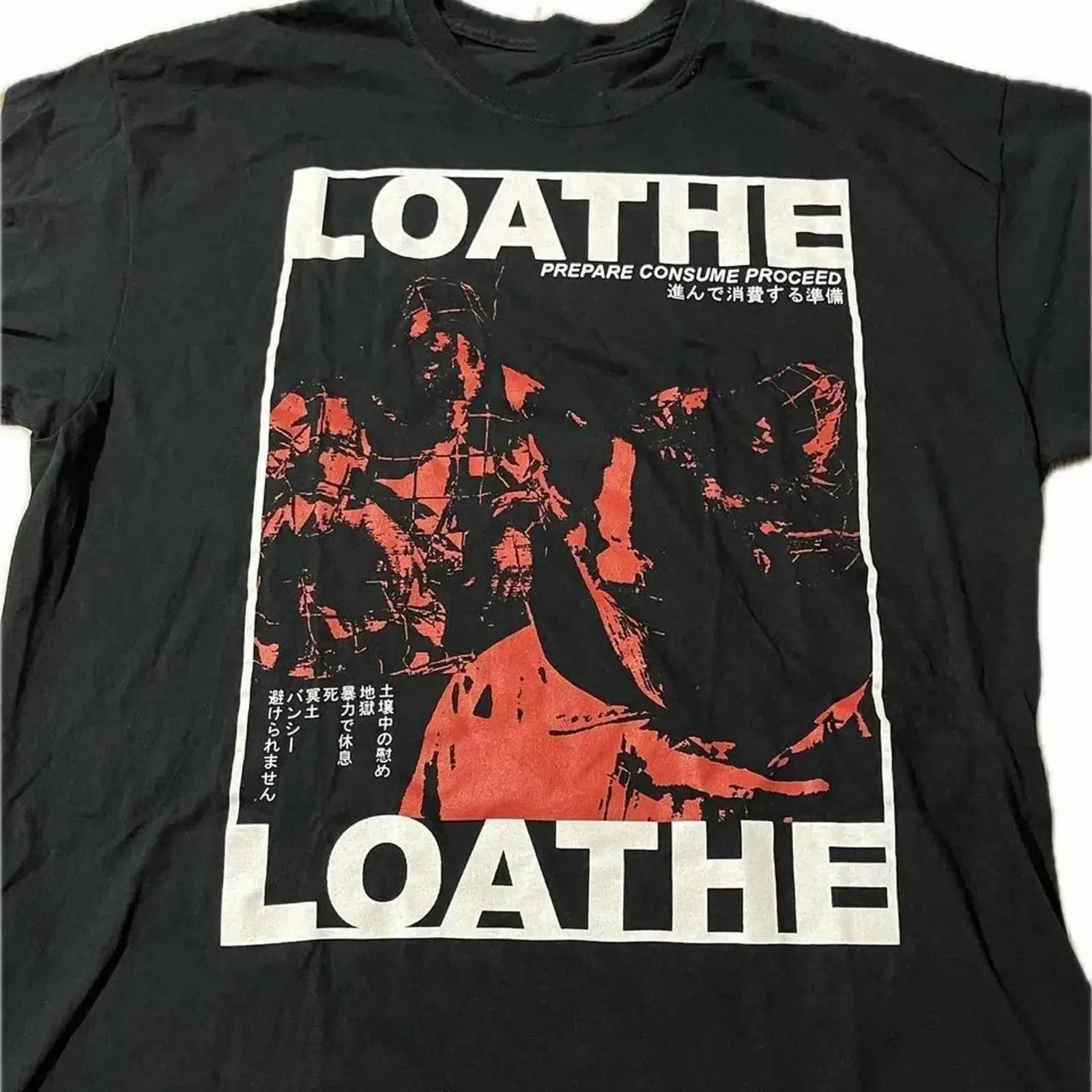 LOATHE Band Prepare Consume Proceed T Shirt schwarz S 5XL vintage Washed Stretched Stylish Unisex Comfortable Breathable Casual