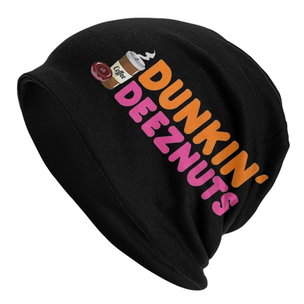 Шапка Dunkin Deez вязаная для мужчин и женщин, головной убор кофейного цвета с забавными орехами Dunkin deeznut, Осенняя шапка