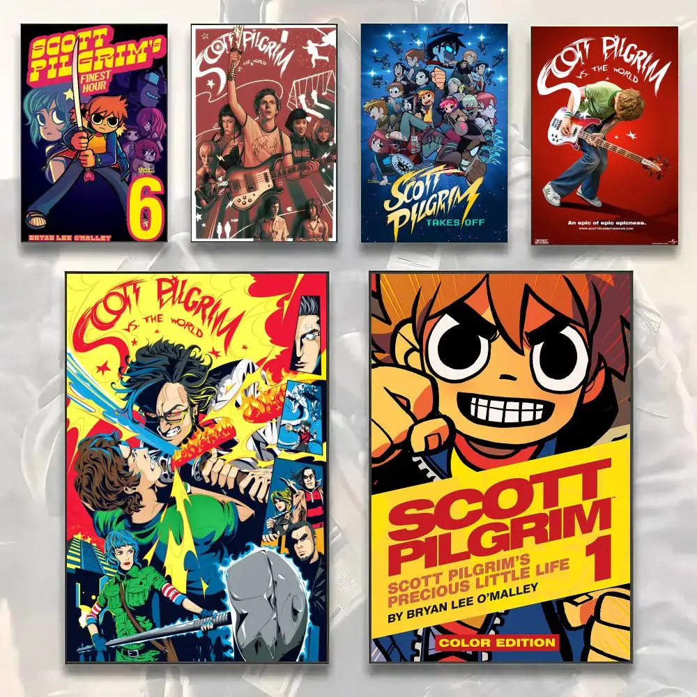 Retro Movie S-Scott Pilgrim VS The World Painting Calligraphy Modern Canvas Wall Art Prints for Living Room Decor | Wall Decals