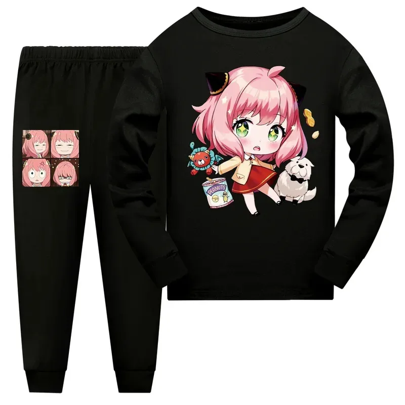 جديد الخريف جاسوس X الأسرة ملابس طفل الفتيات طويلة الأكمام بيجامة طفل الفتيان ملابس نوم بيجامات أطفال الأطفال Anyai Forger بيجامة