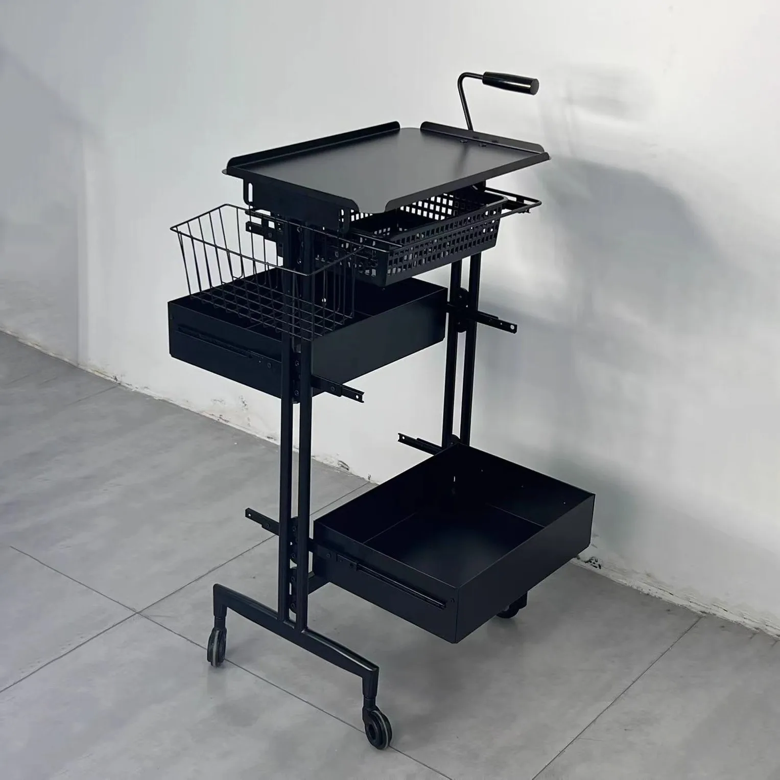 le-Modern Design Assembled Multifunctional  Beauty Cart Beautiful  Living Room Home Kitchen Iron Salon Trolley for Wholesale#