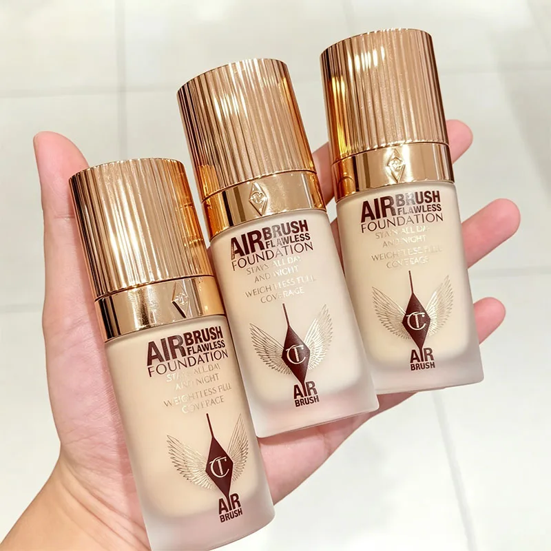 Base de Maquillaje Líquida Portátil CT, Acabado Mate, Ligera, Natural, Correctora, con Cojín de Aire, Hidratante y Duradera, Cosméticos Naturales
