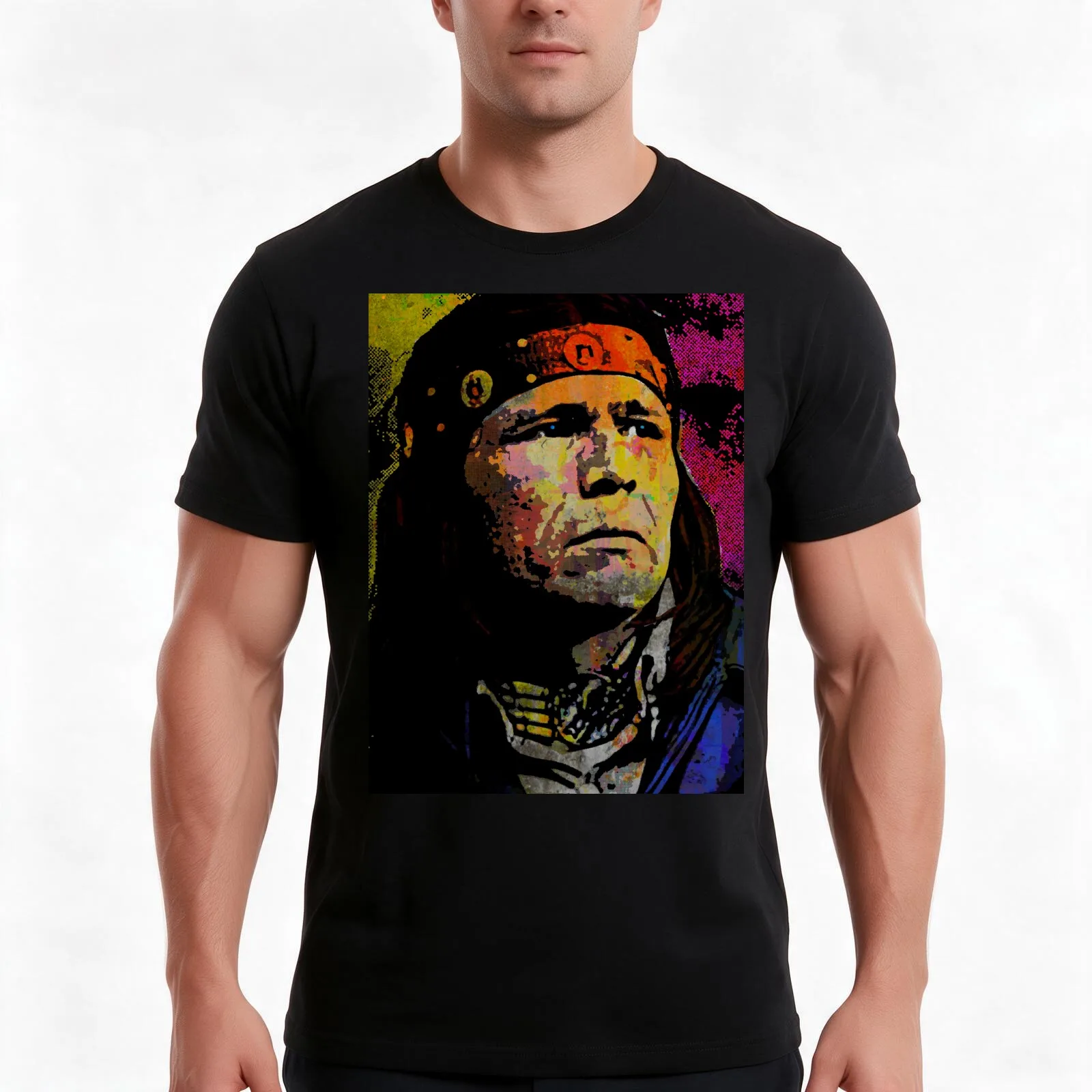 DENNIS BANKS T-Shirt Summer Casual Cotton Tee Oversized Streetwear Tops Vintage Graphic Print Loose Fit Short Sleeve