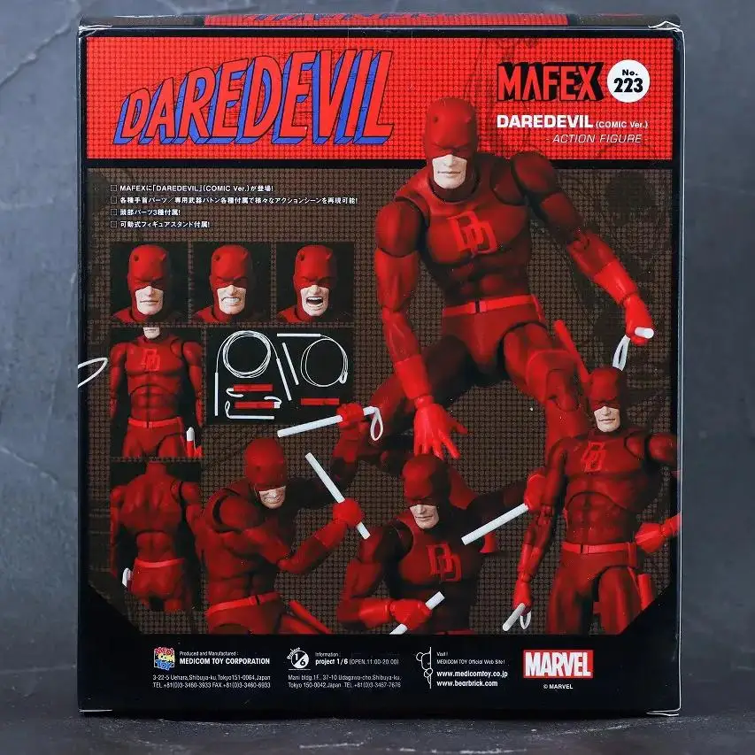 MAFEX 223 1/12 Scale Comic version Marvel Matt Murdock Daredevil Action Figure 6-inch Jointed Toy Model for Collectors
