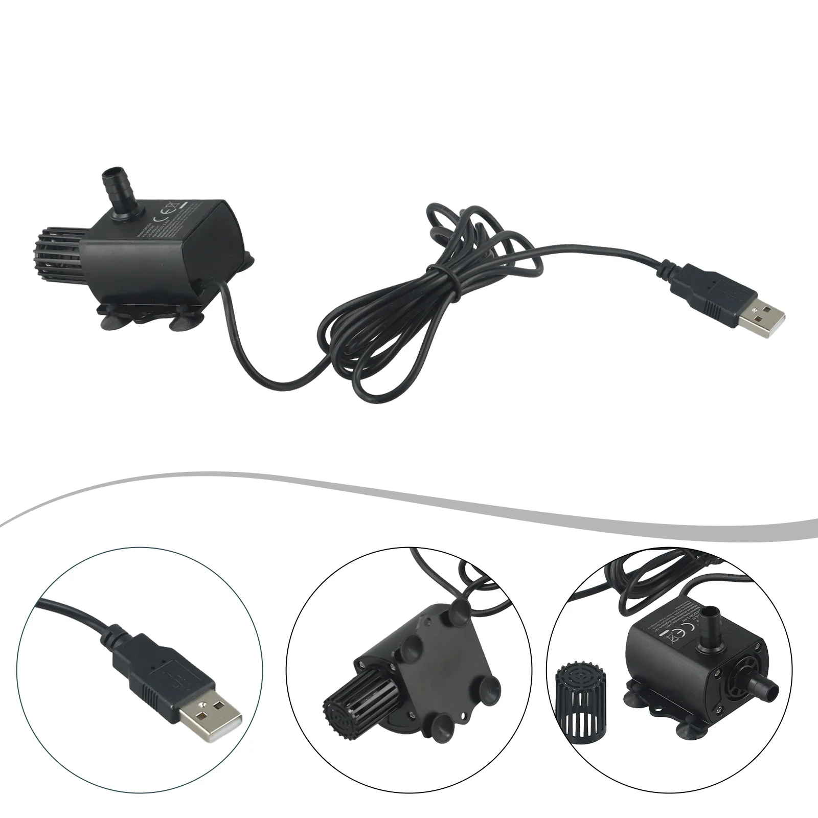 

Водяные насосы Ультра-тихий мини-USB 5 В 4,8 Вт Бесщеточный водяной насос Водонепроницаемый погружной фонтан для сада, пруда, кемпинга