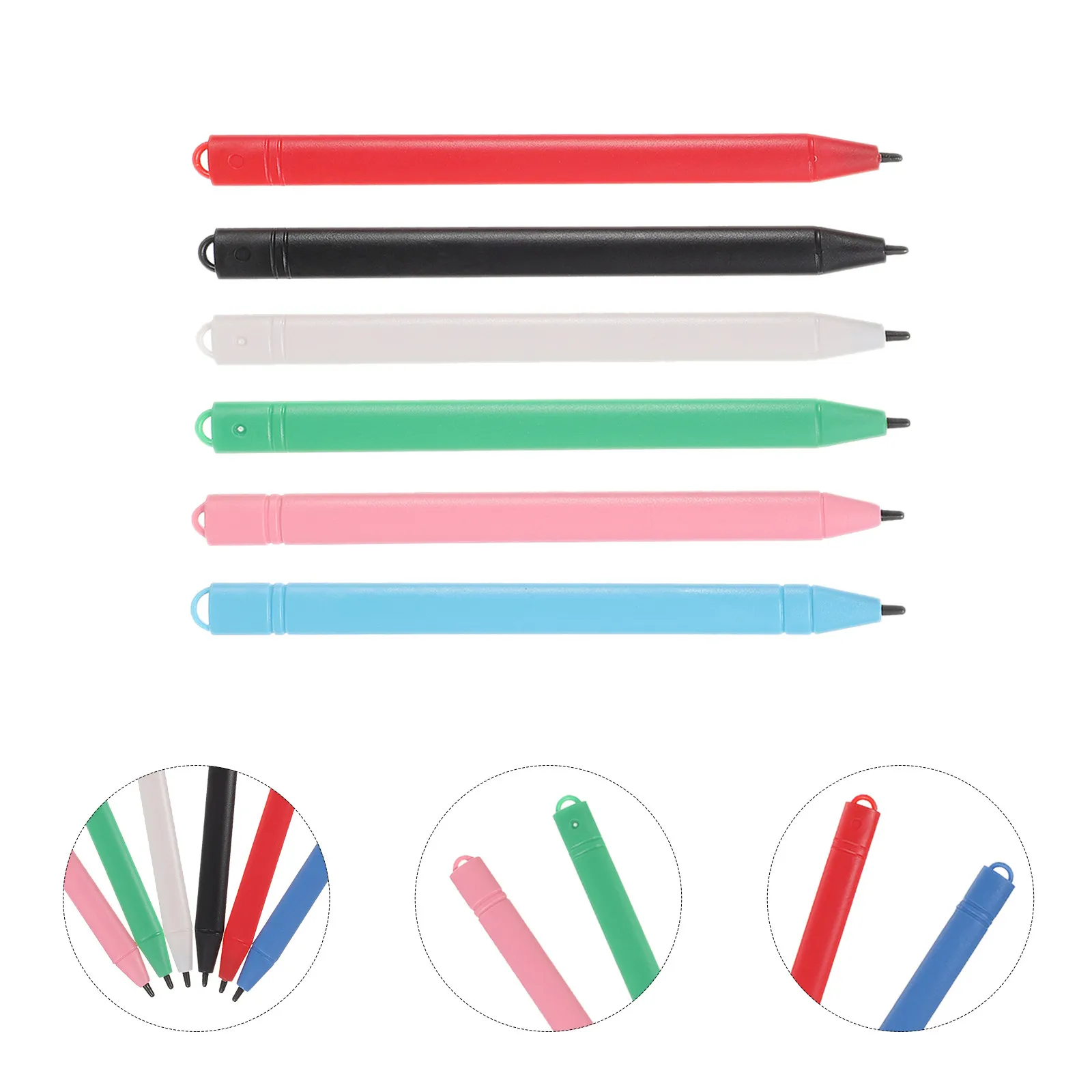6Pcs Liquid Crystal Writing Tablet Stylus Pen High Sensitivity Touch Control Lightweight Portable Stylus Pen for Drawing and