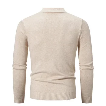 Autumn Men's Half Turtleneck Sweater Solid Color Basic Style Casual Fashion Knitwear Slim Fit High Elastic Male Warm Pullovers 2 Autumn Men's Half Turtleneck Sweater Solid Color Basic Style Casual Fashion Knitwear Slim Fit High Elastic Male Warm Pullovers 2