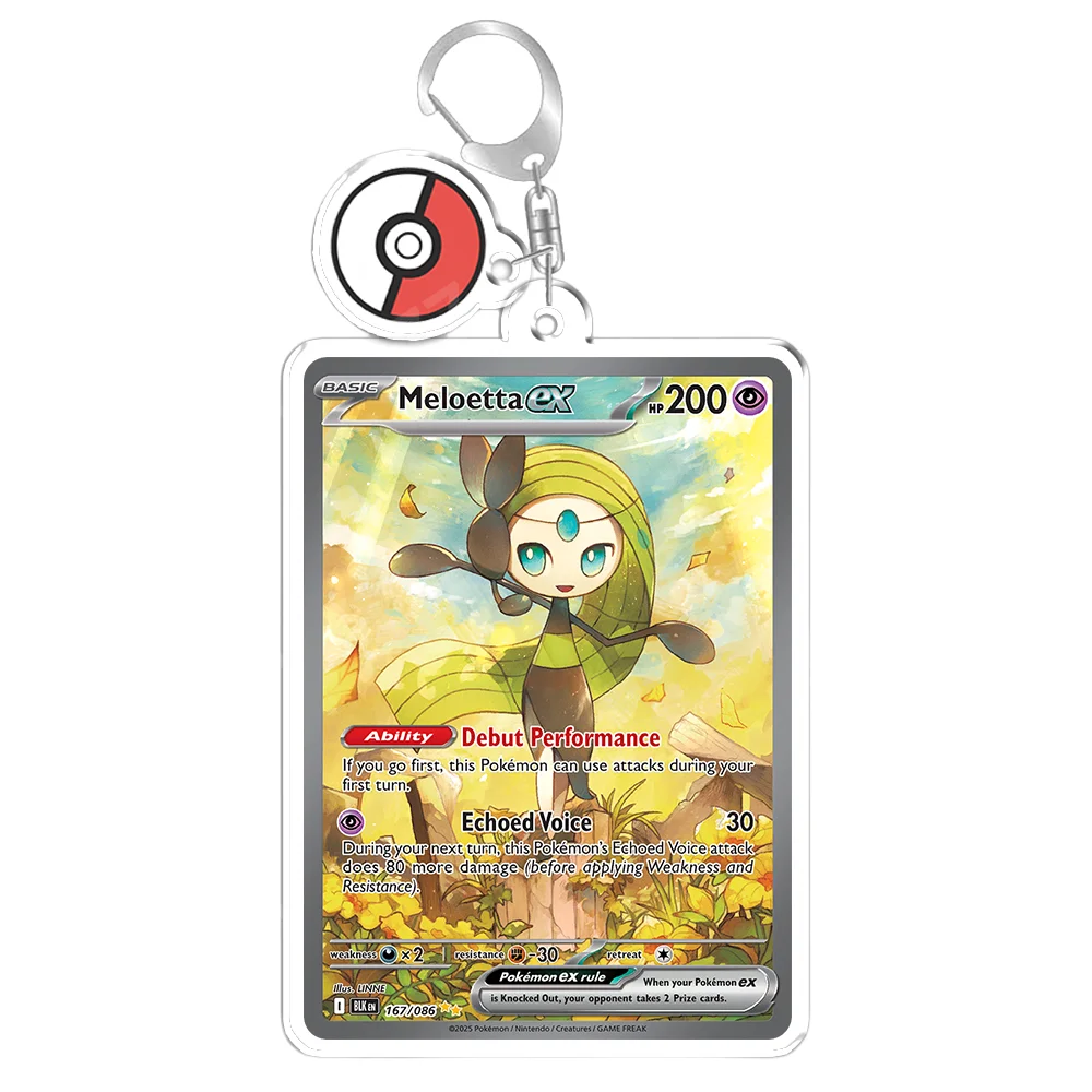Keychain for Pokemon Zekrom Meloetta Charizard Deino Anime Game Fans Gifts Recycled Acrylic Backpack Pendant Decoration Rare Toy view 4