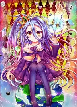 Lot style Choose Japanese Anime No Game No Life Sora Shiro Zero Shuvi Dola Art print Silk poster Home Wall Decor